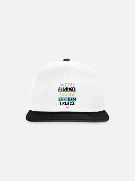 Kita Abgänger 2026 - Snapback Cap - Weiß/Schwarz