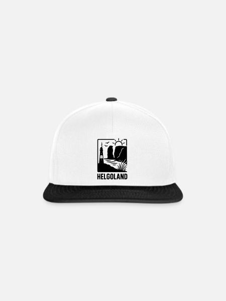 Helgoland Silhouette - Snapback Cap - Weiß/Schwarz