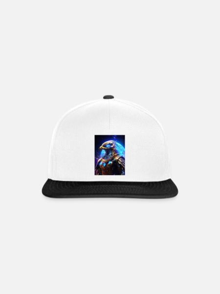 Horus – Der Himmelsfalke - Snapback Cap - Weiß/Schwarz