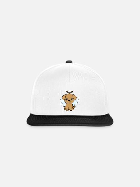 Hund mit Heiligenschein - Snapback Cap - Weiß/Schwarz