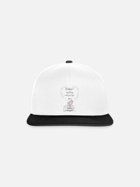 Reading is dreaming - Snapback Cap - Weiß/Schwarz