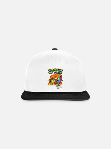 This Is Fine Thy Verily - Snapback Cap - Weiß/Schwarz