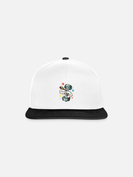 Train hard party harder. - Snapback Cap - Weiß/Schwarz