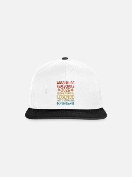 Realschulabschluss 2026 - Snapback Cap - Weiß/Schwarz