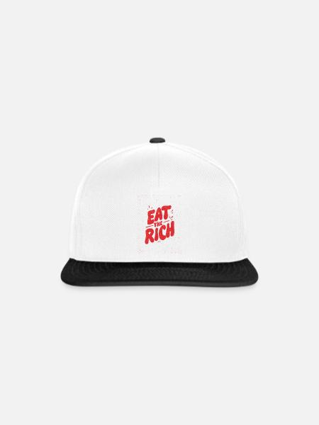 Eat the Rich Graffiti - Snapback Cap - Weiß/Schwarz