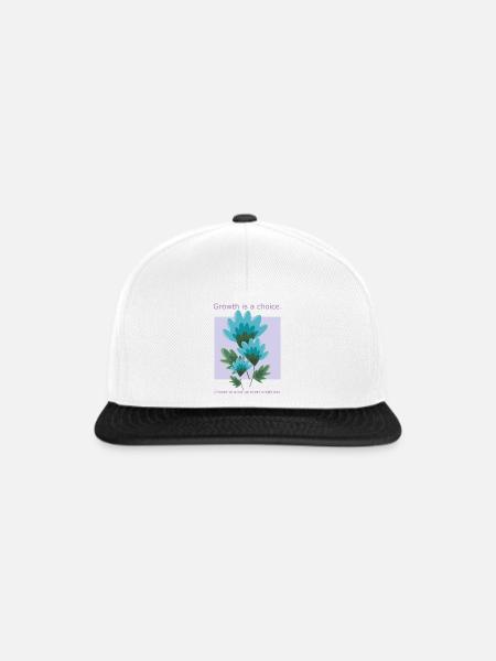 Wachstum ist eine Wahl - Snapback Cap - Weiß/Schwarz