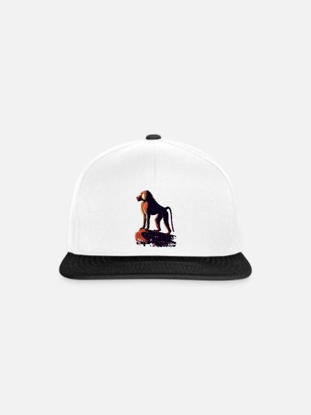 Pavian - Snapback Cap - Weiß/Schwarz