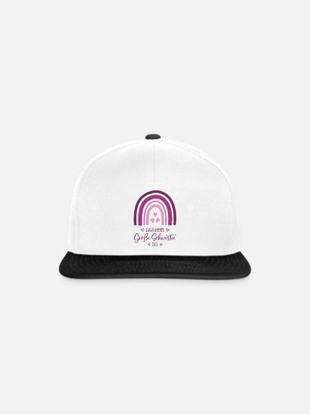 Große Schwester 2027 Regenbogen - Snapback Cap - Weiß/Schwarz