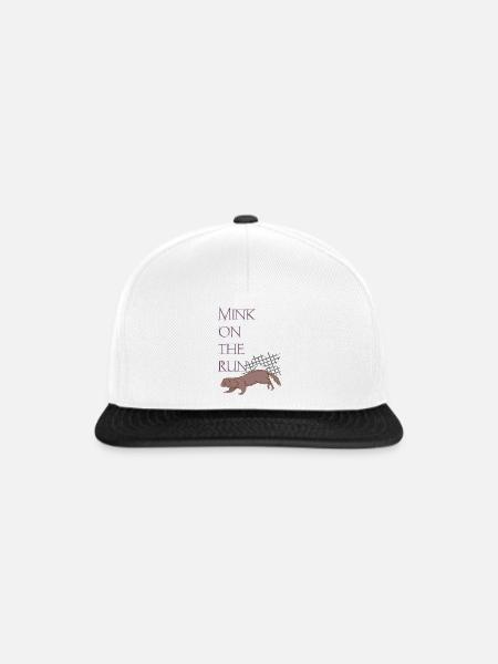 Mink on the run - Snapback Cap - Weiß/Schwarz