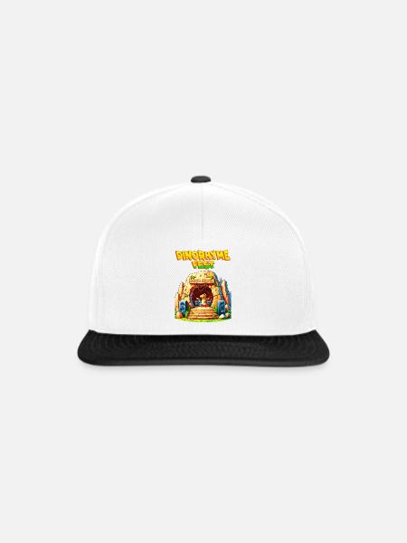 DinoRhyme Fest - Snapback Cap - Weiß/Schwarz