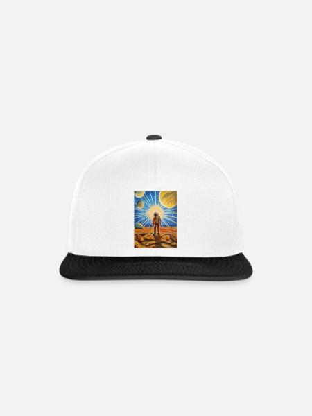 Astronaut auf Mars - Snapback Cap - Weiß/Schwarz
