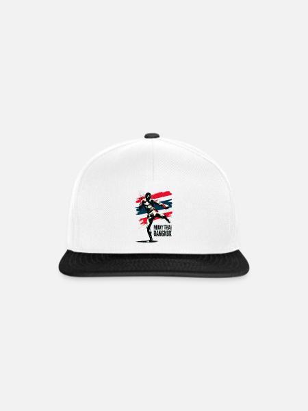 Muay Thai Bangkok - Snapback Cap - Weiß/Schwarz