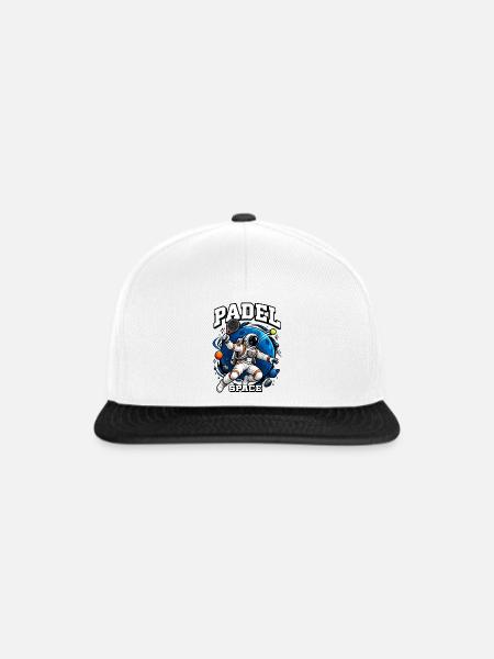 Padel Astronaut Space - Snapback Cap - Weiß/Schwarz