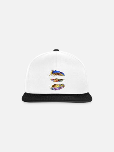 Feder - Snapback Cap - Weiß/Schwarz