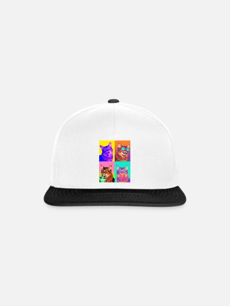 Katzen Somali Katze - Snapback Cap - Weiß/Schwarz