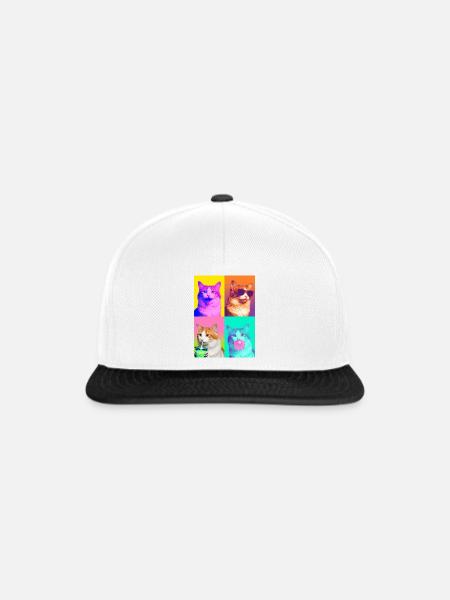 Katzen Türkisch Van Katze - Snapback Cap - Weiß/Schwarz