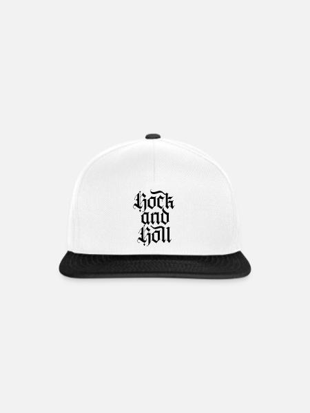 Gothic Rock and Roll - Snapback Cap - Weiß/Schwarz