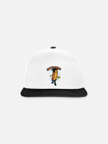 Captain Hotdog - Snapback Cap - Weiß/Schwarz