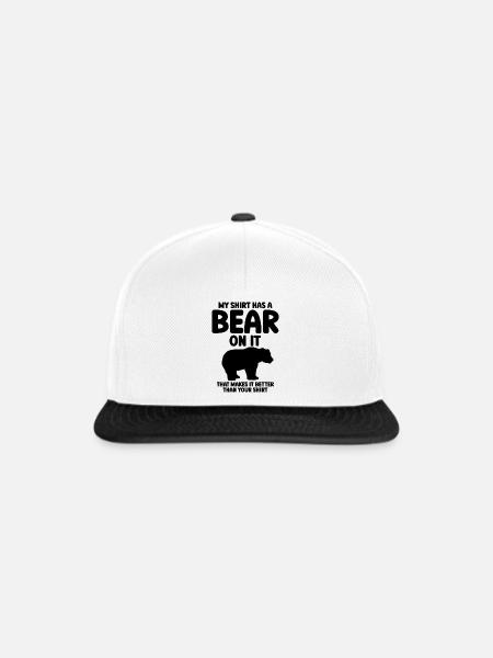Bär Humor Spruch - Snapback Cap - Weiß/Schwarz
