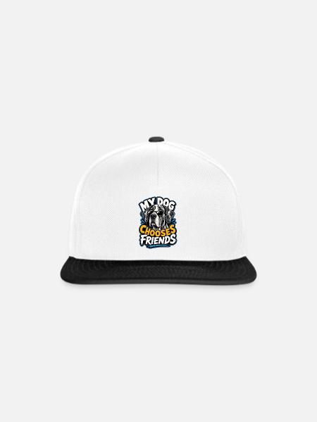 Dogge - Snapback Cap - Weiß/Schwarz
