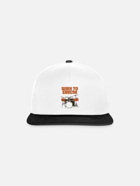 Born to drum - Snapback Cap - Weiß/Schwarz