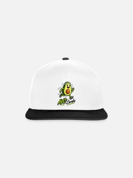 Avocado Fitnessläufer - Snapback Cap - Weiß/Schwarz