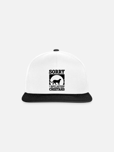 Gepard Spruch Humor - Snapback Cap - Weiß/Schwarz