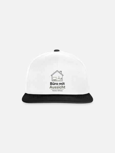 Büro mit Aussicht Home Office - Snapback Cap - Weiß/Schwarz
