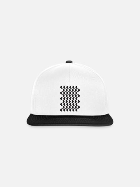 Opart-Wellen - Snapback Cap - Weiß/Schwarz