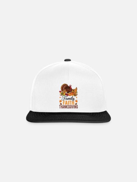 Thanksgiving-Familie Glaubenstruthahn - Snapback Cap - Weiß/Schwarz