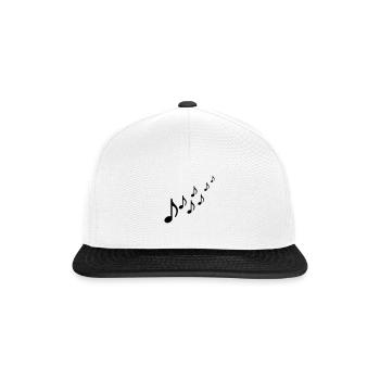 Musiker Noten Aufsteigend - Snapback Cap - Weiß/Schwarz - Vorne