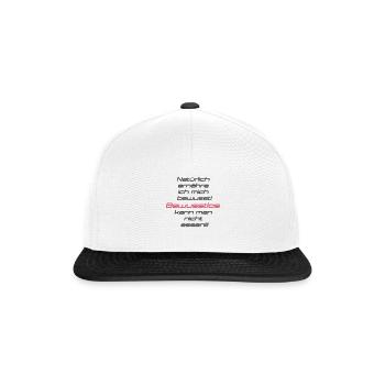 Bewusste Ernährung - Snapback Cap - Weiß/Schwarz - Vorne