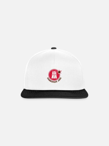 Hamburger Jung - Snapback Cap - Weiß/Schwarz