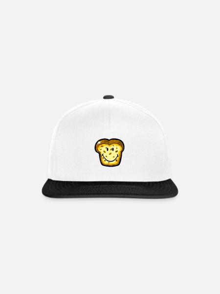 Smiley Bread - Snapback Cap - Weiß/Schwarz
