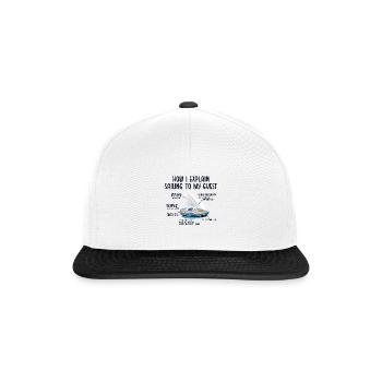 Segler Segeln Segelboot Skipper Katamaran Segelsch - Snapback Cap - Weiß/Schwarz - Vorne