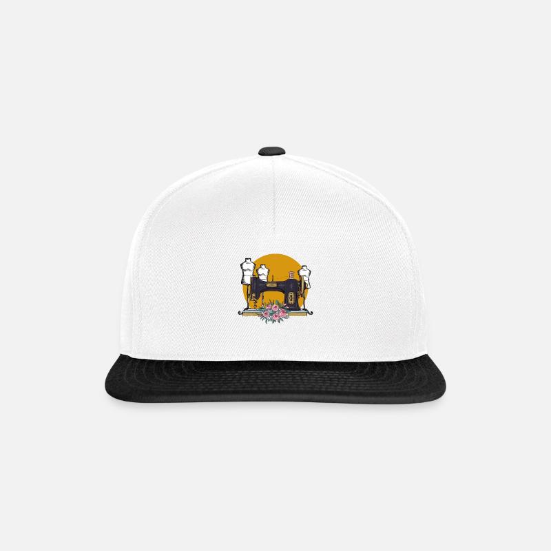 Machine à coudre Closer Tailor - Casquette snapback - blanc/noir