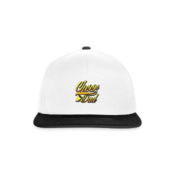 Cheer Dad Cheerleading Cheerleader Cheerdance Gymn - Snapback Cap - Weiß/Schwarz - Vorne