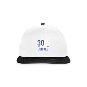 30 Years Ago, I Was The Quickest 4 - Snapback Cap - Weiß/Schwarz - Vorne
