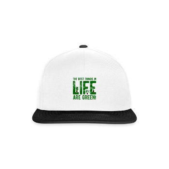 Landschaftsgärtner Hobbygärtner Gärtner - Snapback Cap - Weiß/Schwarz - Vorne