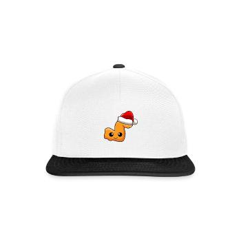 Chicken Wings Weihnachten Comic Xmas - Snapback Cap - Weiß/Schwarz - Vorne
