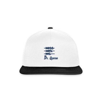 Königin Doktor Geschenk - Snapback Cap - Weiß/Schwarz - Vorne