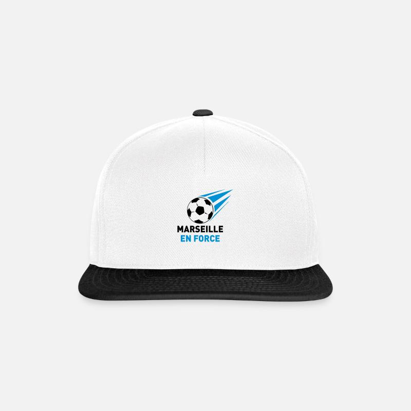 Marseille en Force - Casquette snapback - blanc/noir