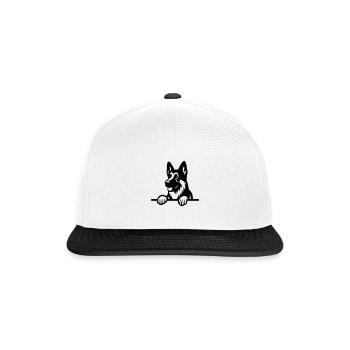 Berger allemand - Casquette snapback - blanc/noir - Devant