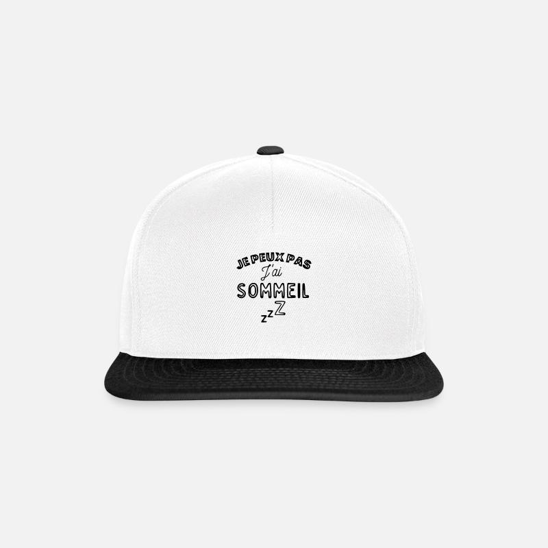 je peu pas j'ai sommeil - Casquette snapback - blanc/noir