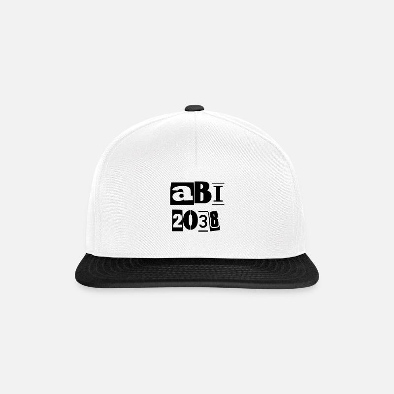 Abi 2038 04 - Snapback Cap - Weiß/Schwarz