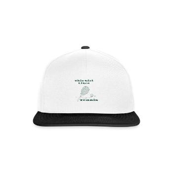 Cette fille aime le tennis - Casquette snapback - blanc/noir - Devant