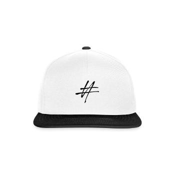 Abtraktes Zeichen, Raute - Snapback Cap - Weiß/Schwarz - Vorne
