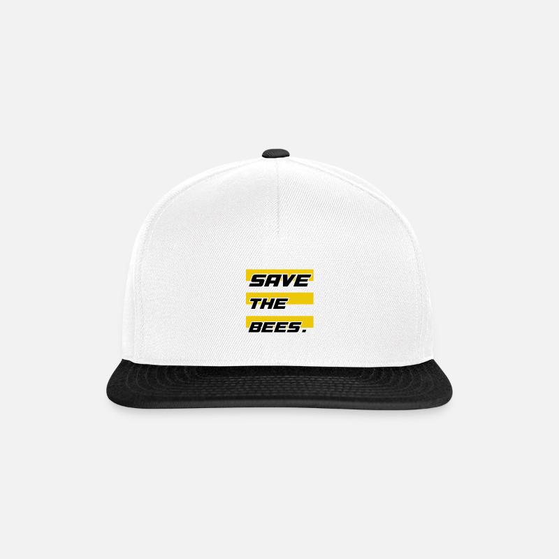 Save the bees - Snapback Cap - Weiß/Schwarz