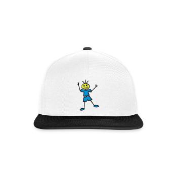 Stick figure - Snapback Cap - white/black - Front