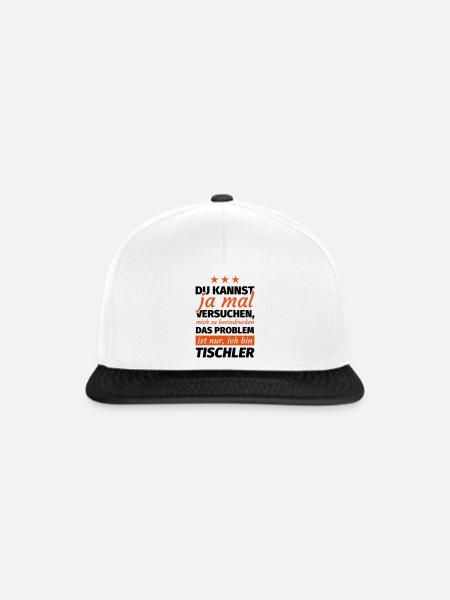Tischler - Snapback Cap - Weiß/Schwarz